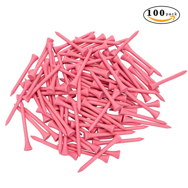 THIODOON Golf tees 3 1/4 inch Less Friction Wood Tees Training for Golfer Professional Natural Wood Golf tees Bulk 100 Count Golfing Tees - Image 2